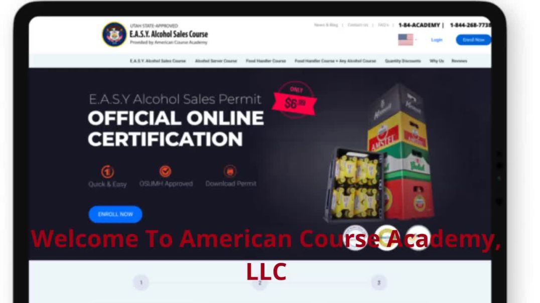 ⁣American Course Academy, LLC - #1 Food Handlers Certificate in Utah